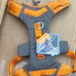 Kurgo Orange and Gray Dog Harness with Front D‑Ring